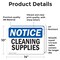 Signmission Cleaning Supplies, 14 in W x Rectangle, Vinyl Decal OS-2PACK-NS-D-1014-L-10654 - alternate 2